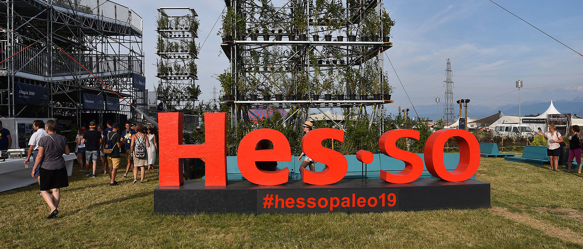 Photo Paléo Festival 2019 logo géant HES-SO