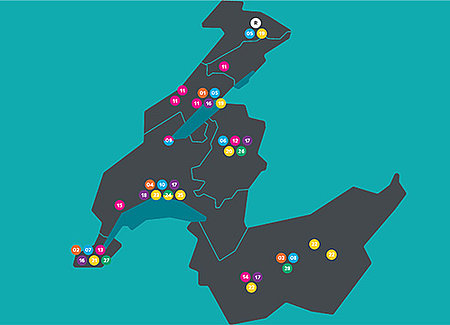 Carte des hautes écoles de la HES-SO