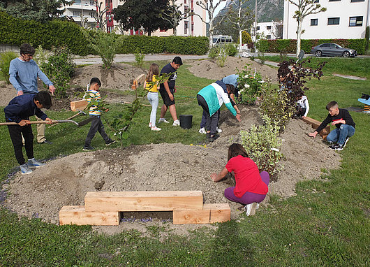 Art Végétalisation Climat Sierre enfants aménagement paysager sierre orzival