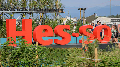 Photo logo HES-SO lors du festival Paléo